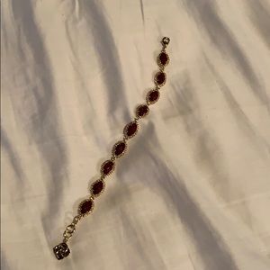Kendra Scott Gold Maroon Bracelet